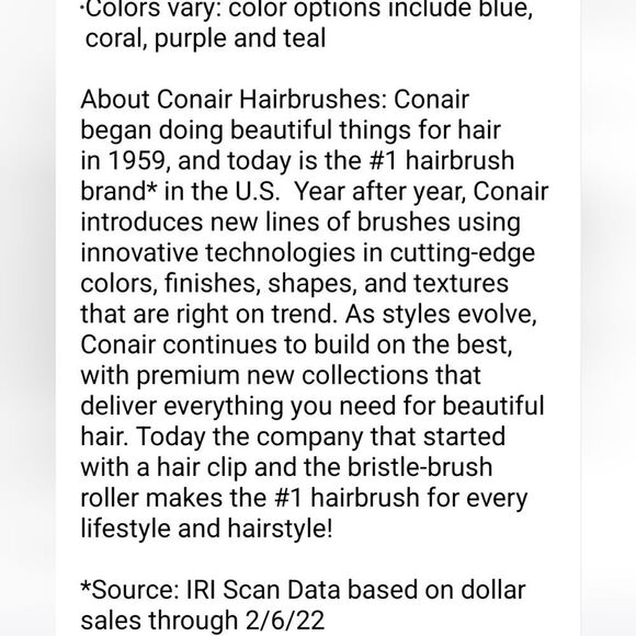 Conair Gently Detangle Wet Or Dry Hair Brush - Picture 4 of 5